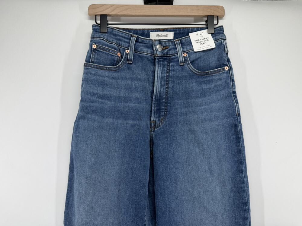 Madewell The Curvy Perfect Wide-Leg Crop Jean Wash Size 27 NWT